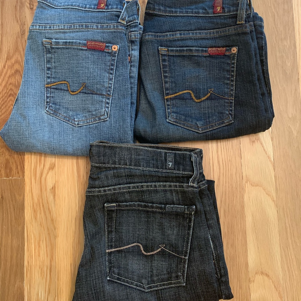7 jeans bundle! All three pairs for $60! Sz27/28